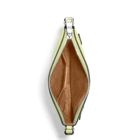 New Coach CE871 Mini Rowan File Bag Crossgrain Leather Pale Lime - Picture 4 of 4